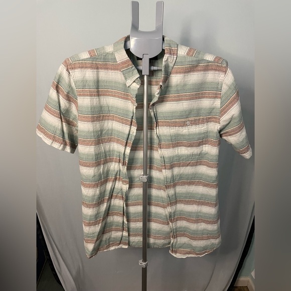 Ezekiel‎ Hana striped button up casual shirt size large - Picture 1 of 8